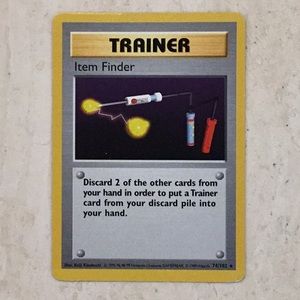 Item Finder Shadowless 1999 Pokemon Base Set Card Trainer 74/102 Rare TCG #74